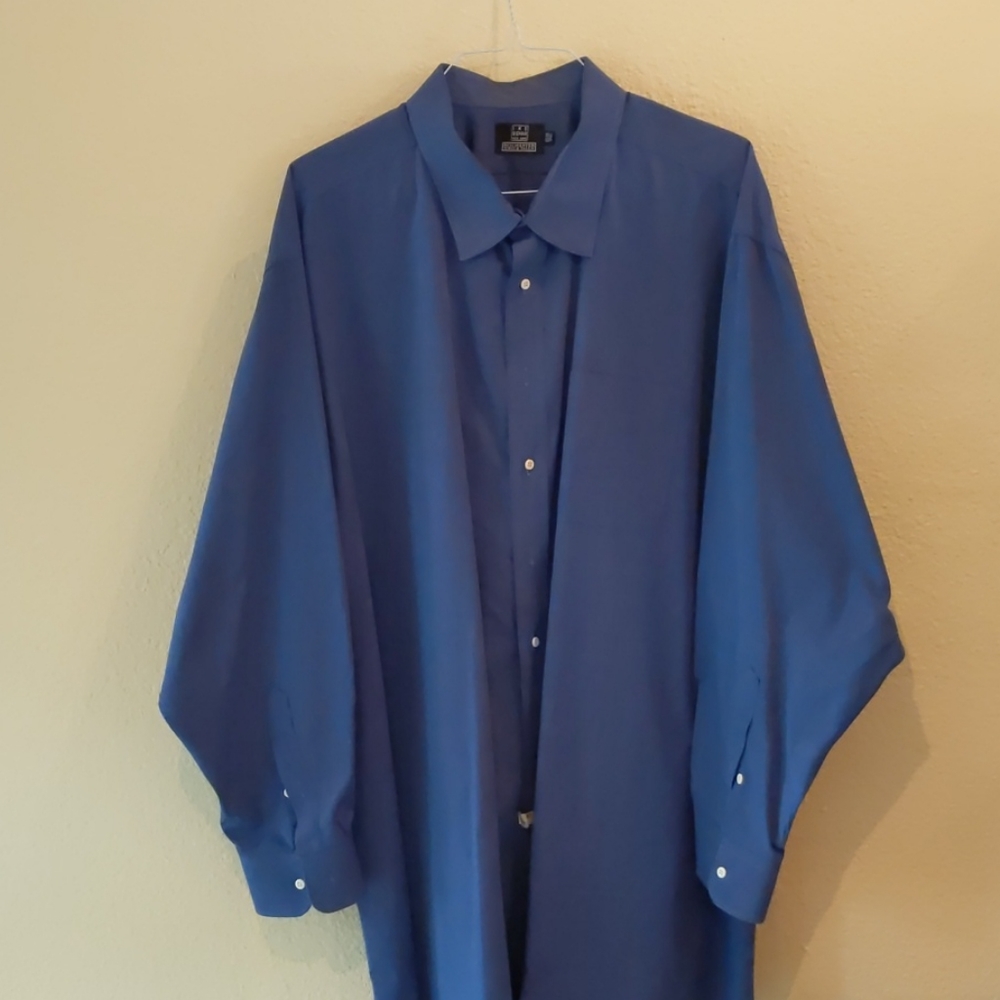 Big And Tall Men's Dress Shirt. 20x36. Blue.